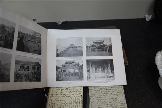 Three souvenir illustrated books of China and letters relating to the Moule family,